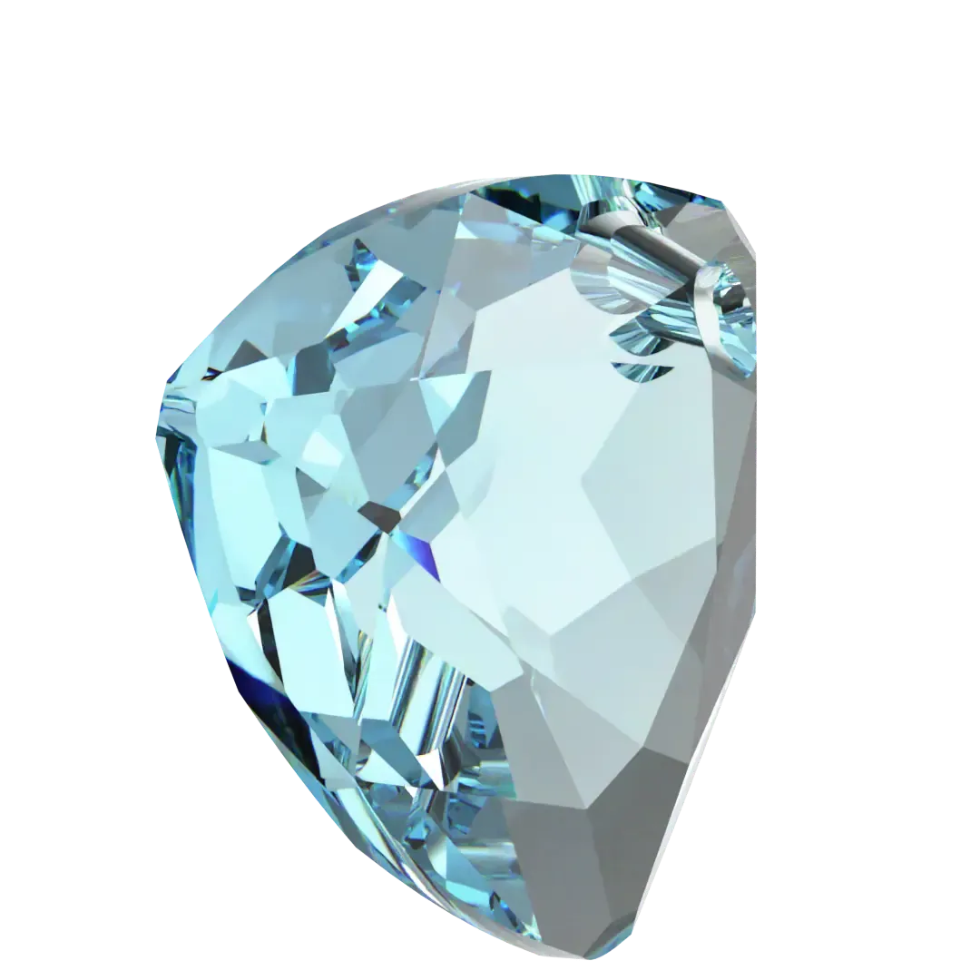 Swarovski Pendants Trilliant Cut (6434) Aquamarine