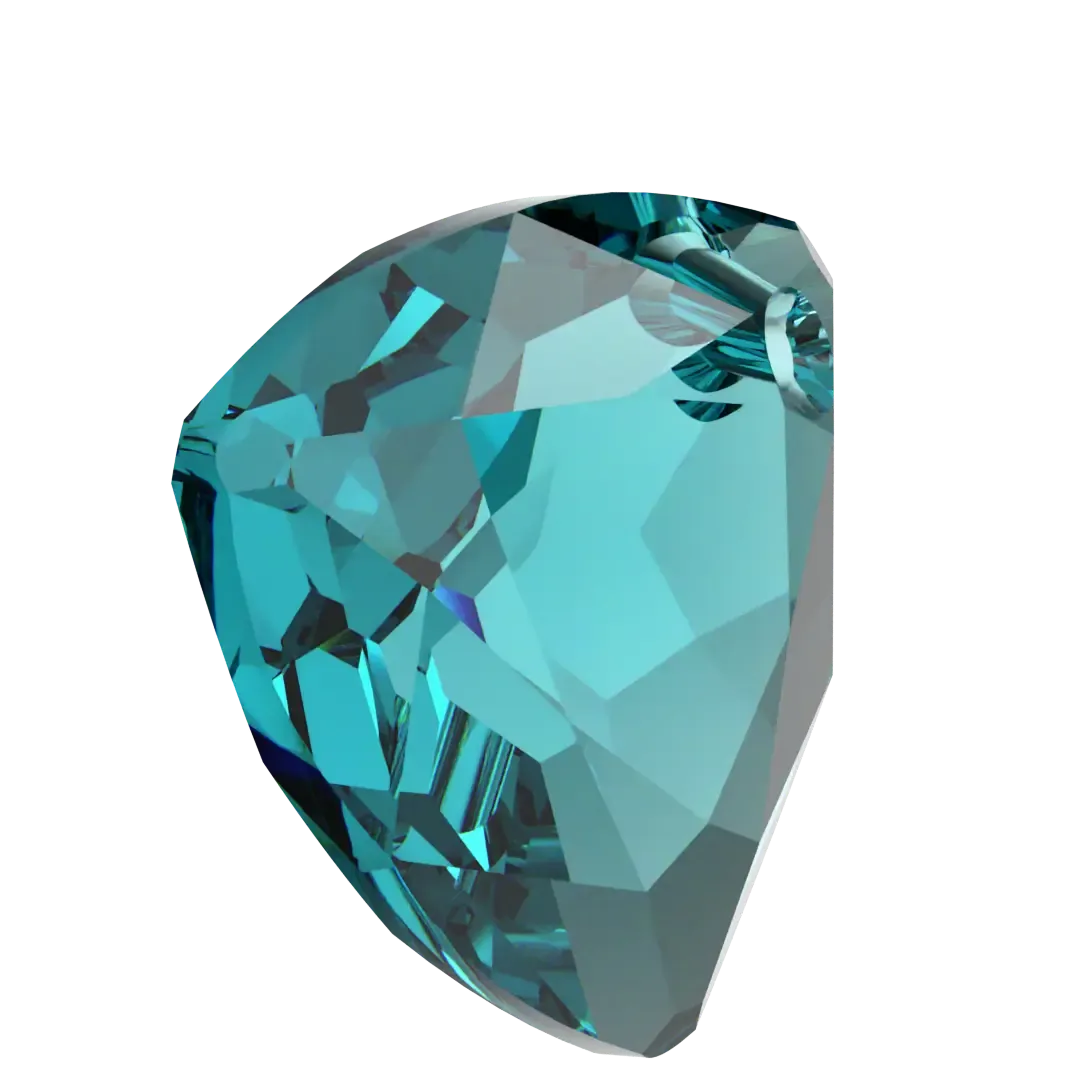 Swarovski Pendants Trilliant Cut (6434) Blue Zircon