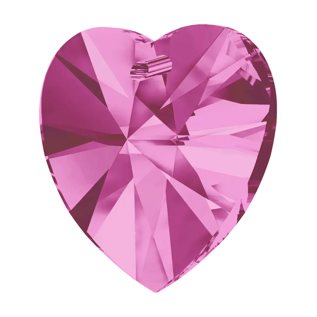 Swarovski Pendants Xilion Heart (6228) Fuchsia