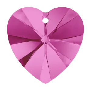 Swarovski Pendants Xilion Heart (6228) Fuchsia