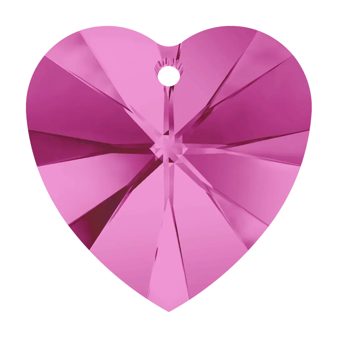 Swarovski Pendants Xilion Heart (6228) Fuchsia