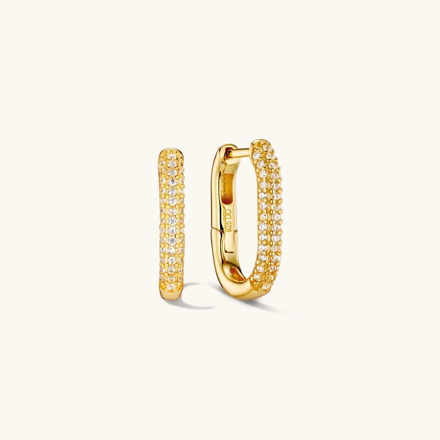 Symmetrical Hoops in Gold