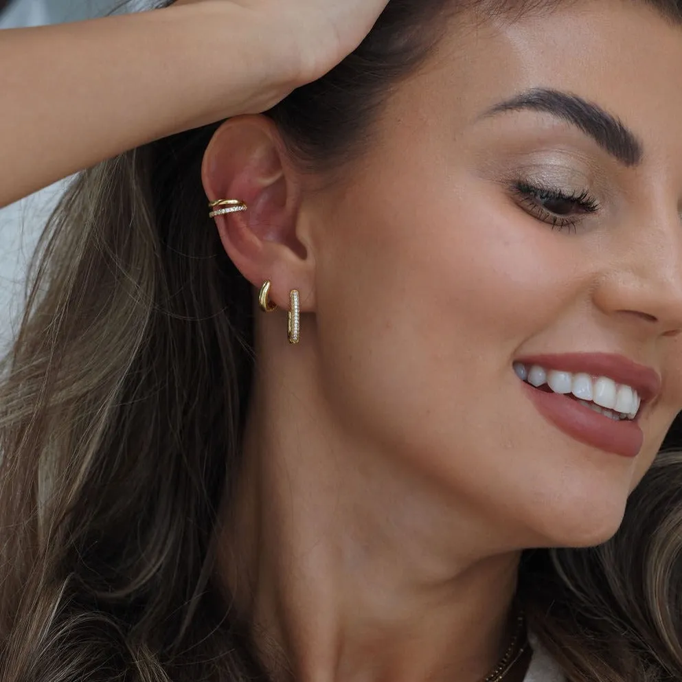 Symmetrical Hoops in Gold