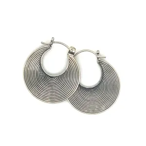 Textured Flat Bali Hoops