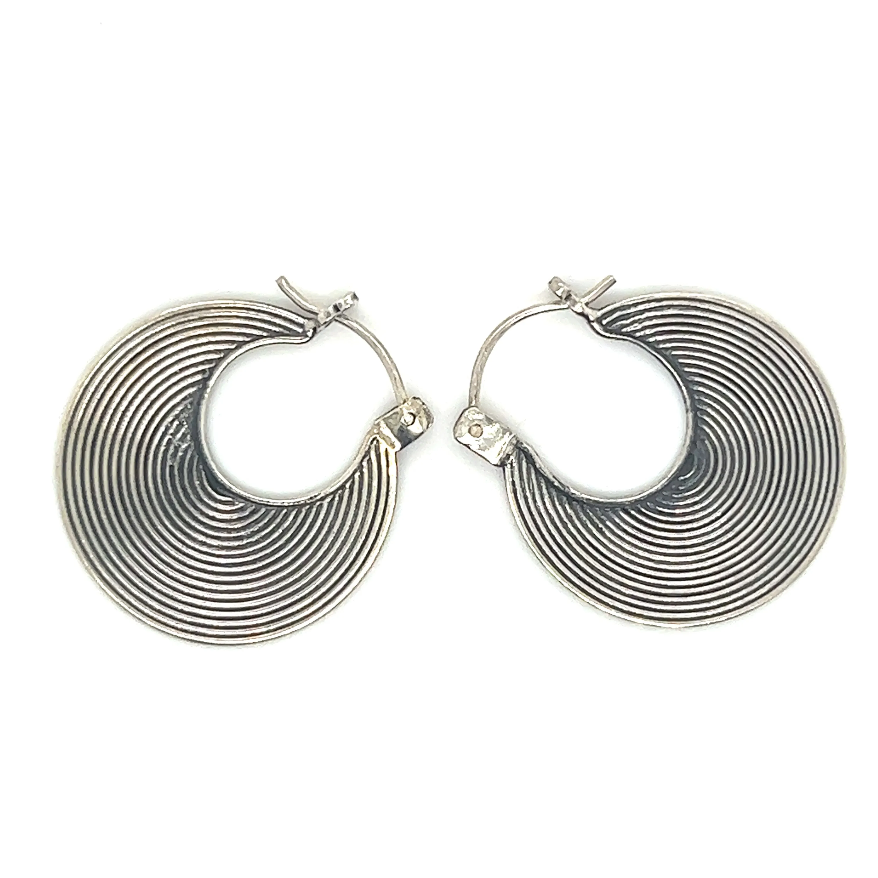 Textured Flat Bali Hoops