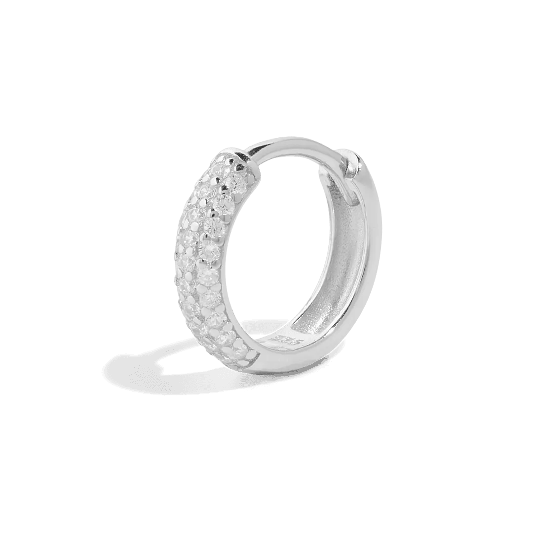 THE AURORA HUGGIE HOOP - sterling silver