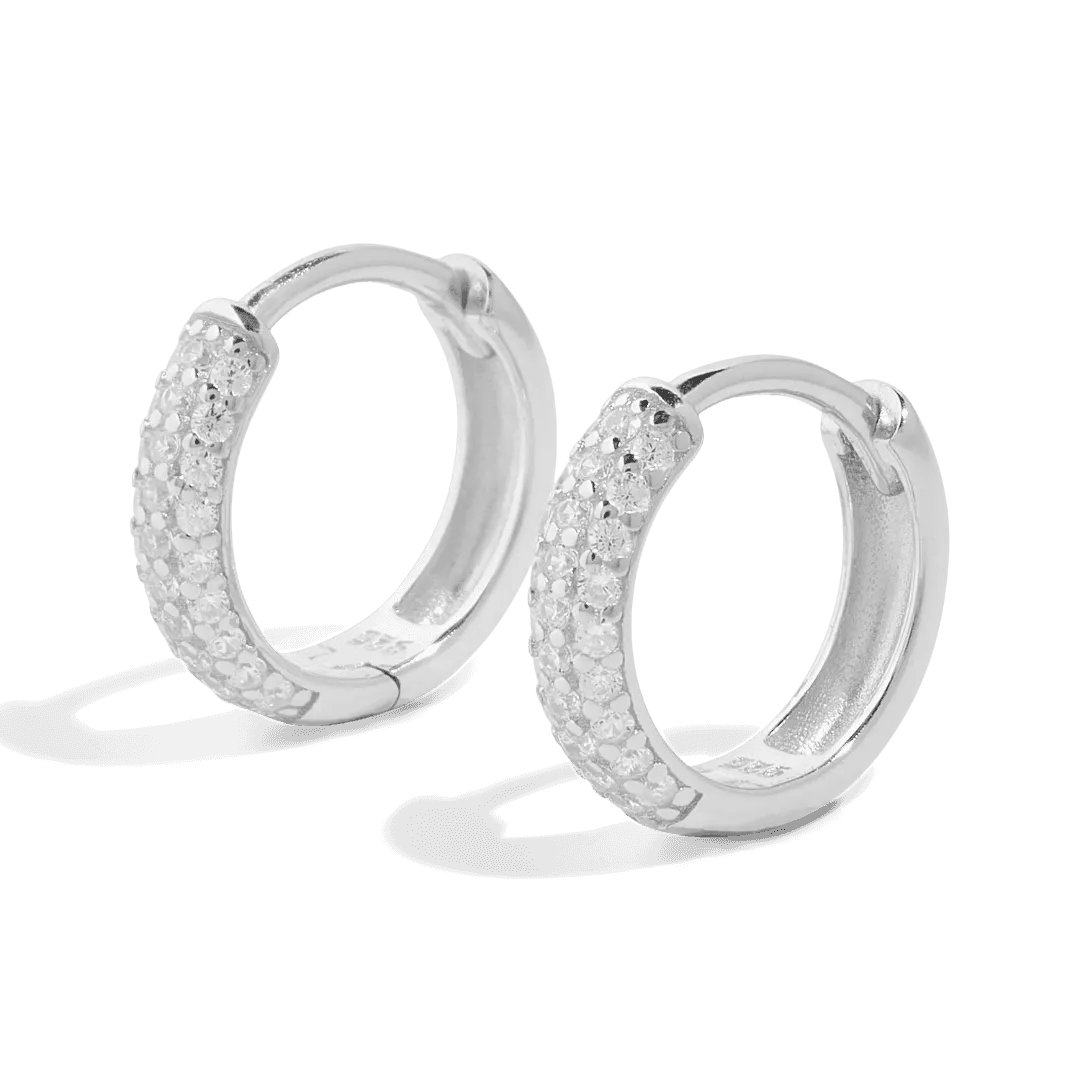 THE AURORA HUGGIE HOOP - sterling silver
