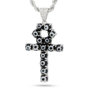 The Black Evil Eye Ankh Cross