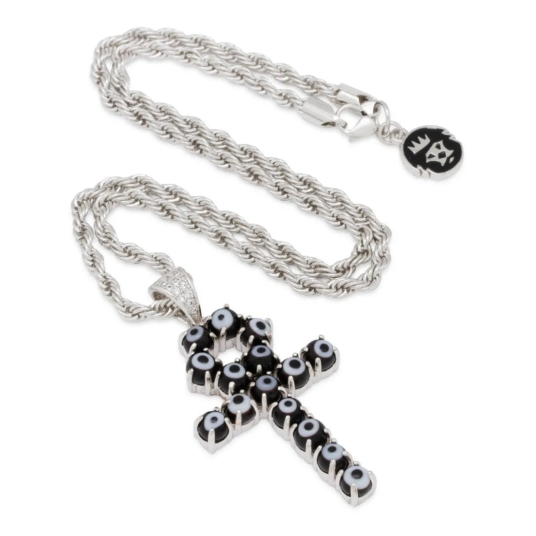 The Black Evil Eye Ankh Cross