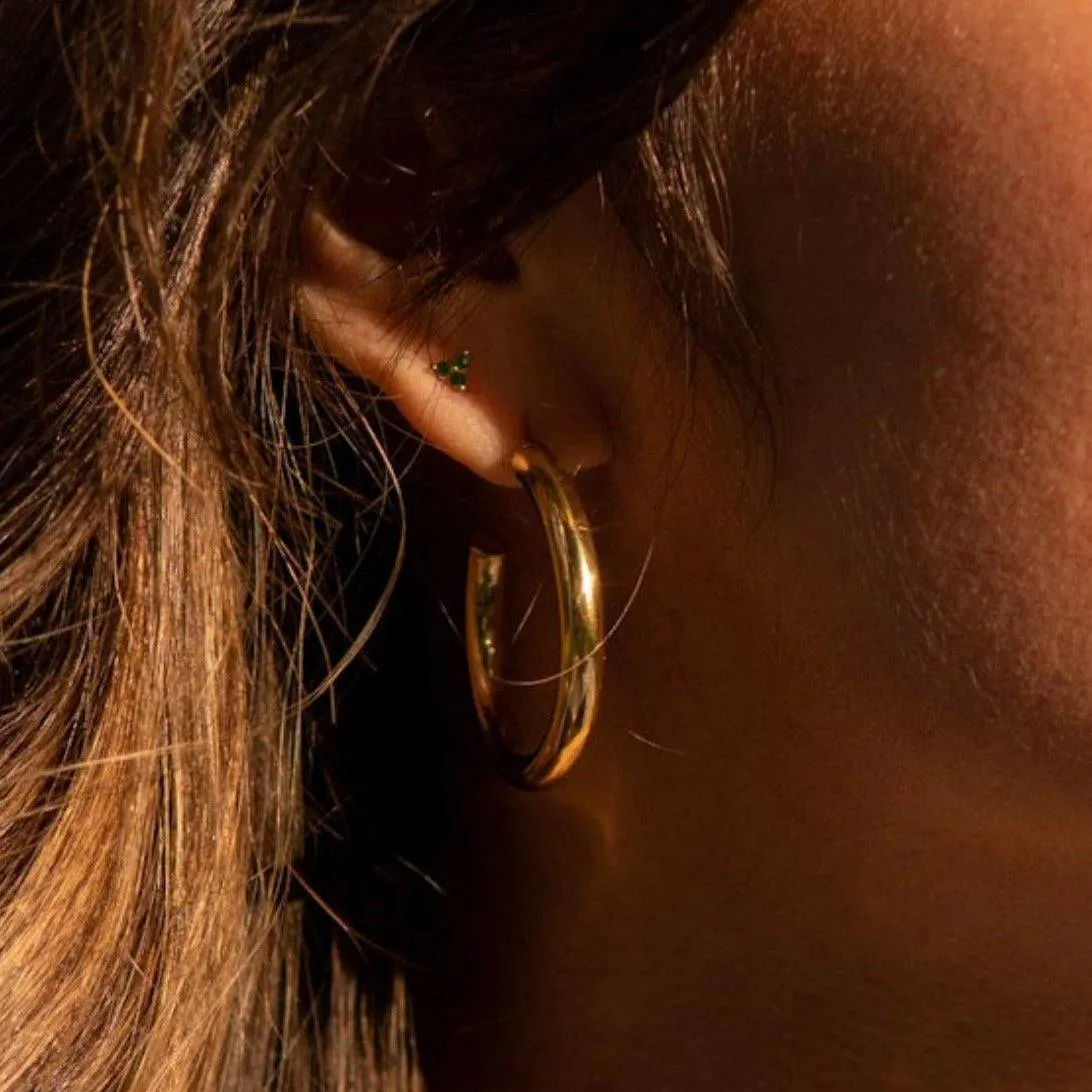 THE KENDAL HOOP LARGE - 18k gold plated