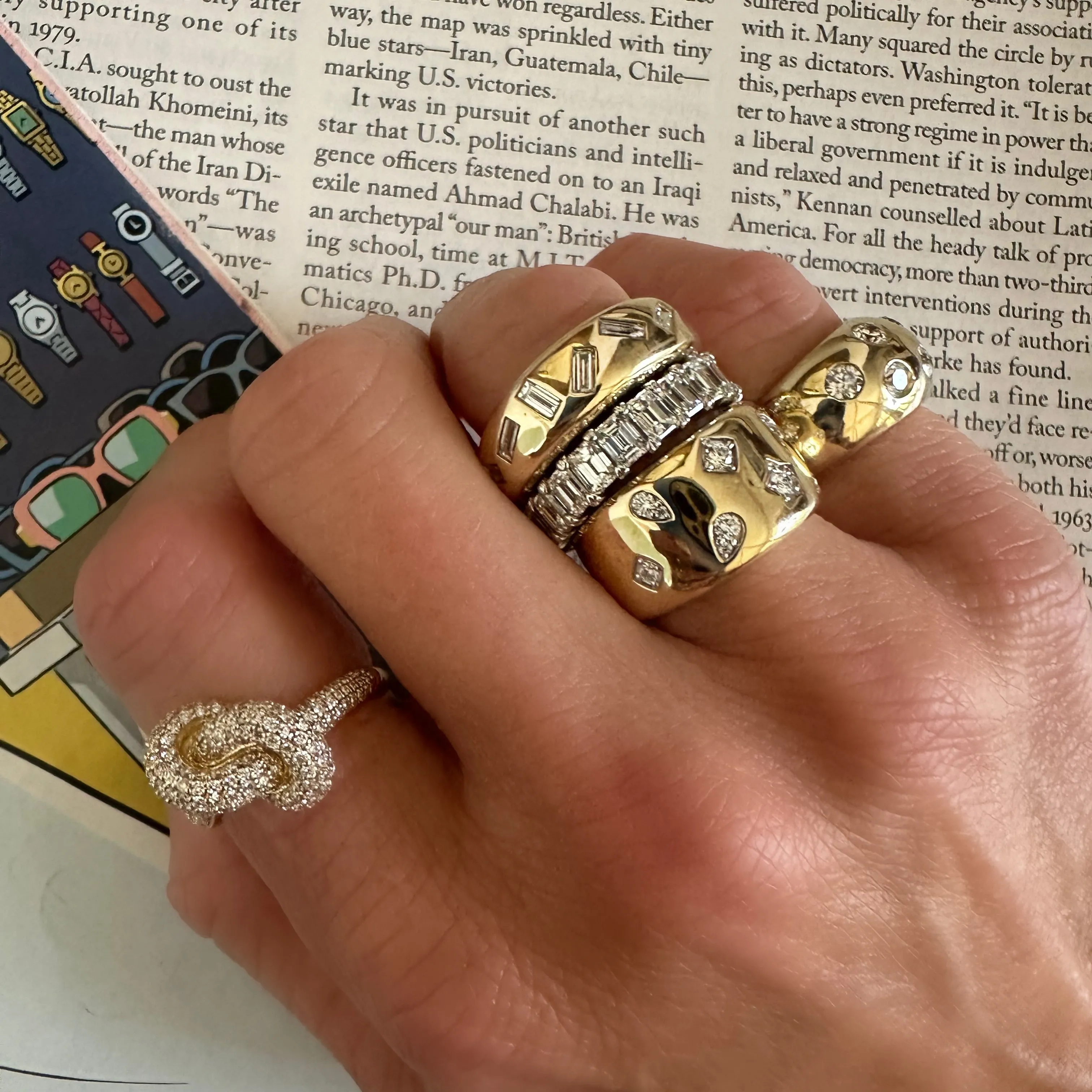 Tied the Knot Pave Diamond Ring