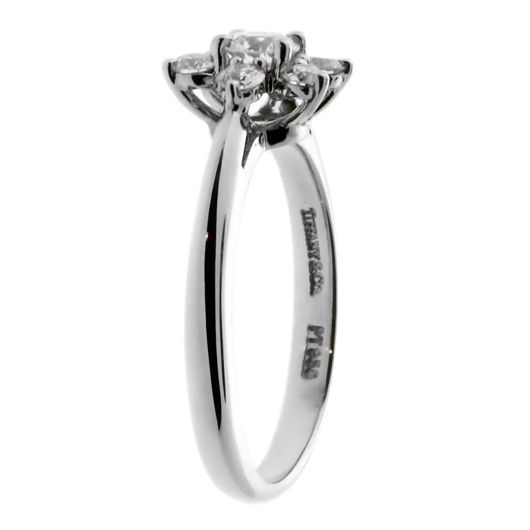 Tiffany & Co Flower Diamond Platinum Ring