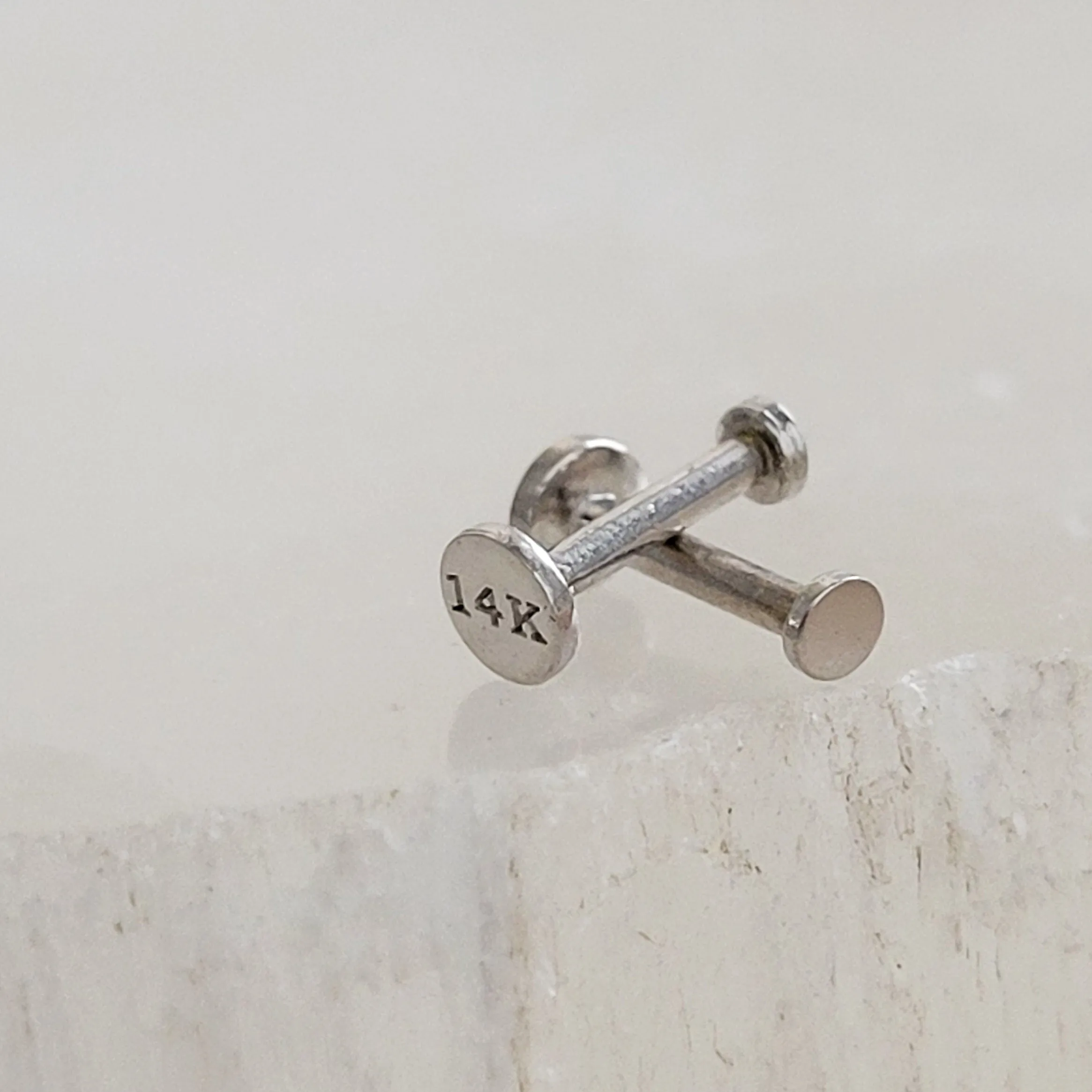 Tiny 14K Gold Dot Studs