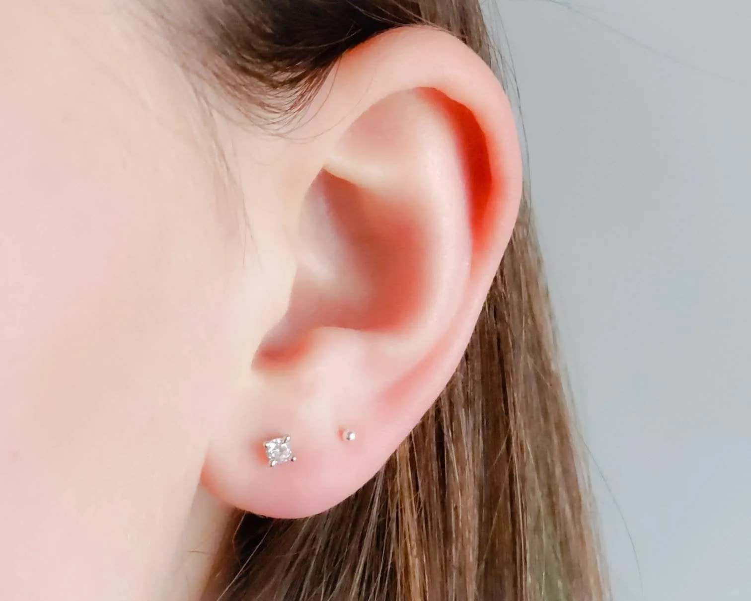 Tiny CZ Stud Earrings