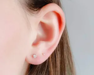 Tiny CZ Stud Earrings
