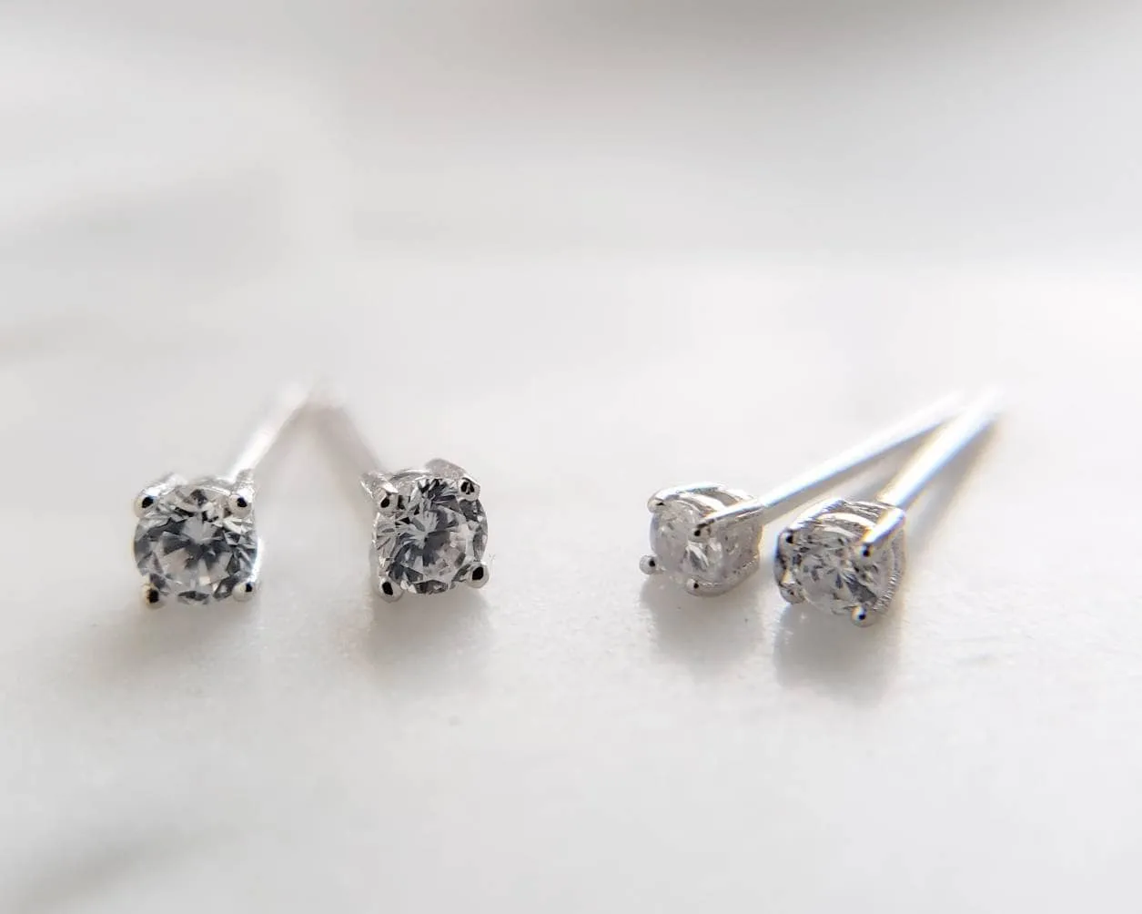 Tiny CZ Stud Earrings