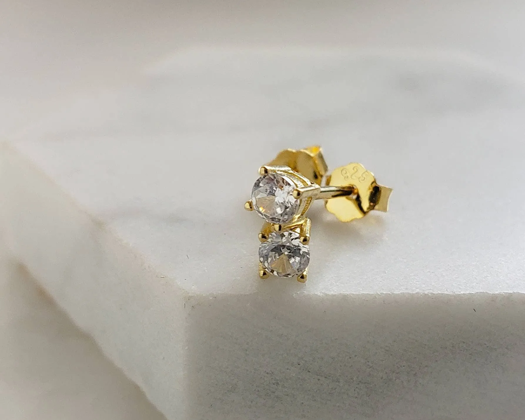 Tiny CZ Stud Earrings