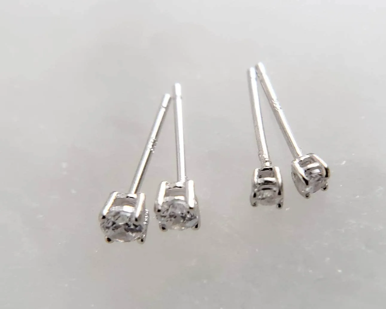 Tiny CZ Stud Earrings