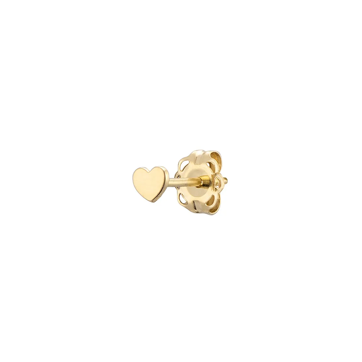 Tiny Heart Studs in 14k Gold
