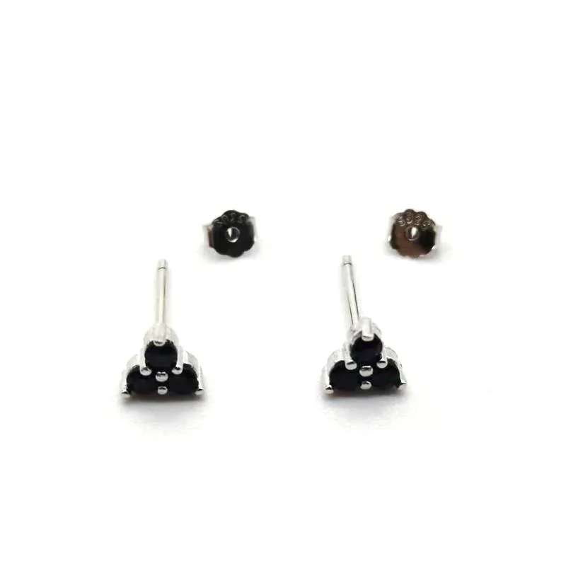 To optimize the product title, consider the following revision: "S925 Sterling Silver Mini Clover Colorful Earrings"