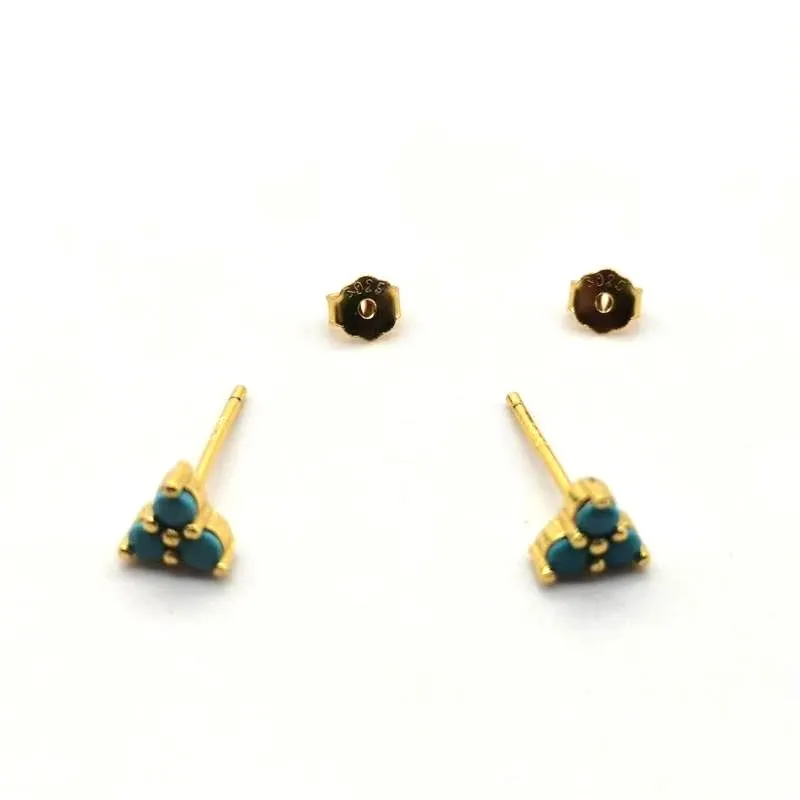To optimize the product title, consider the following revision: "S925 Sterling Silver Mini Clover Colorful Earrings"