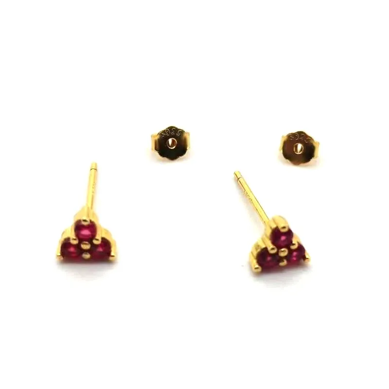 To optimize the product title, consider the following revision: "S925 Sterling Silver Mini Clover Colorful Earrings"