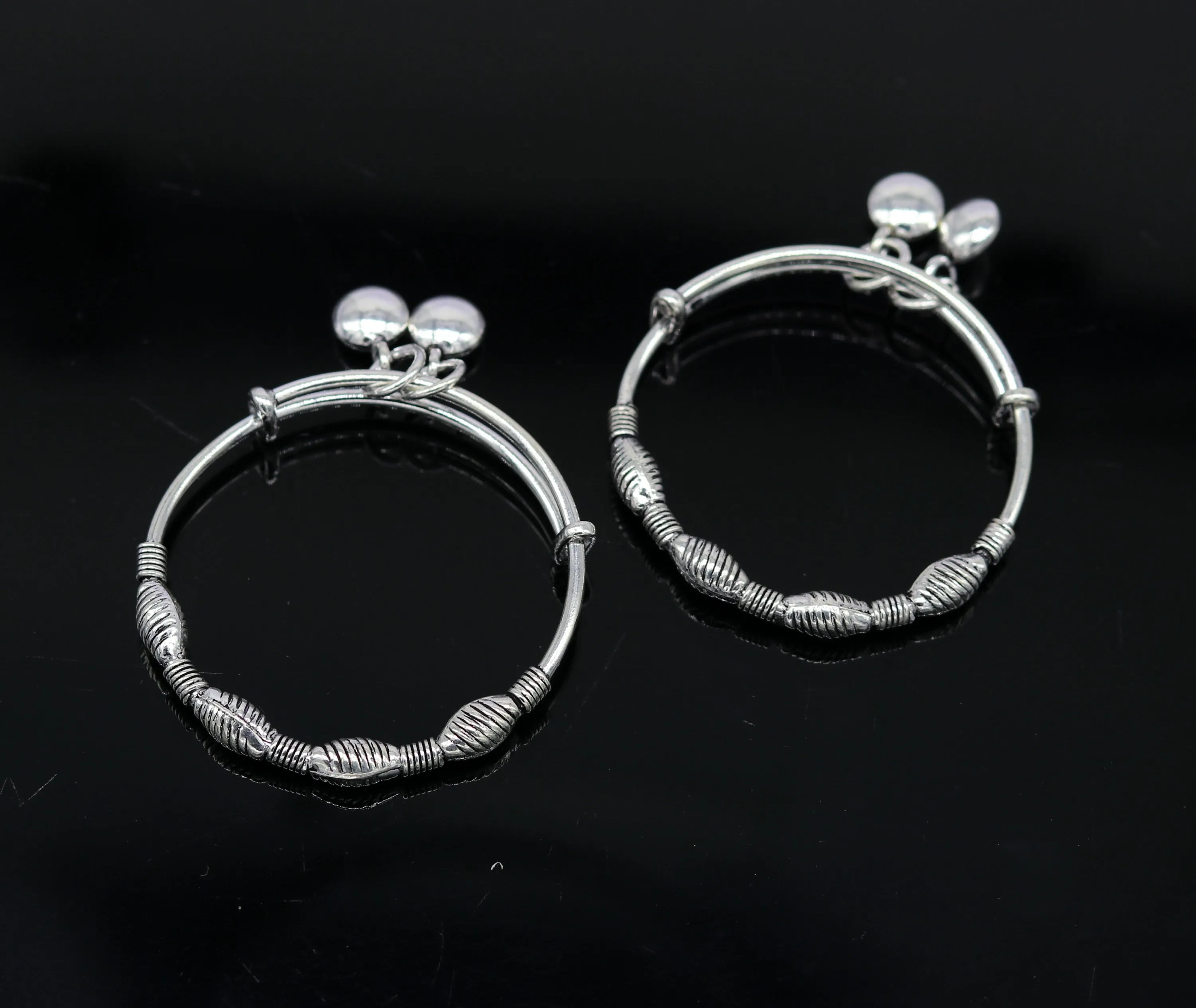 Top class Charming 925 sterling silver handmade stylish designer fancy baby adjustable bangles bracelet, excellent kids charm jewelry bbk77