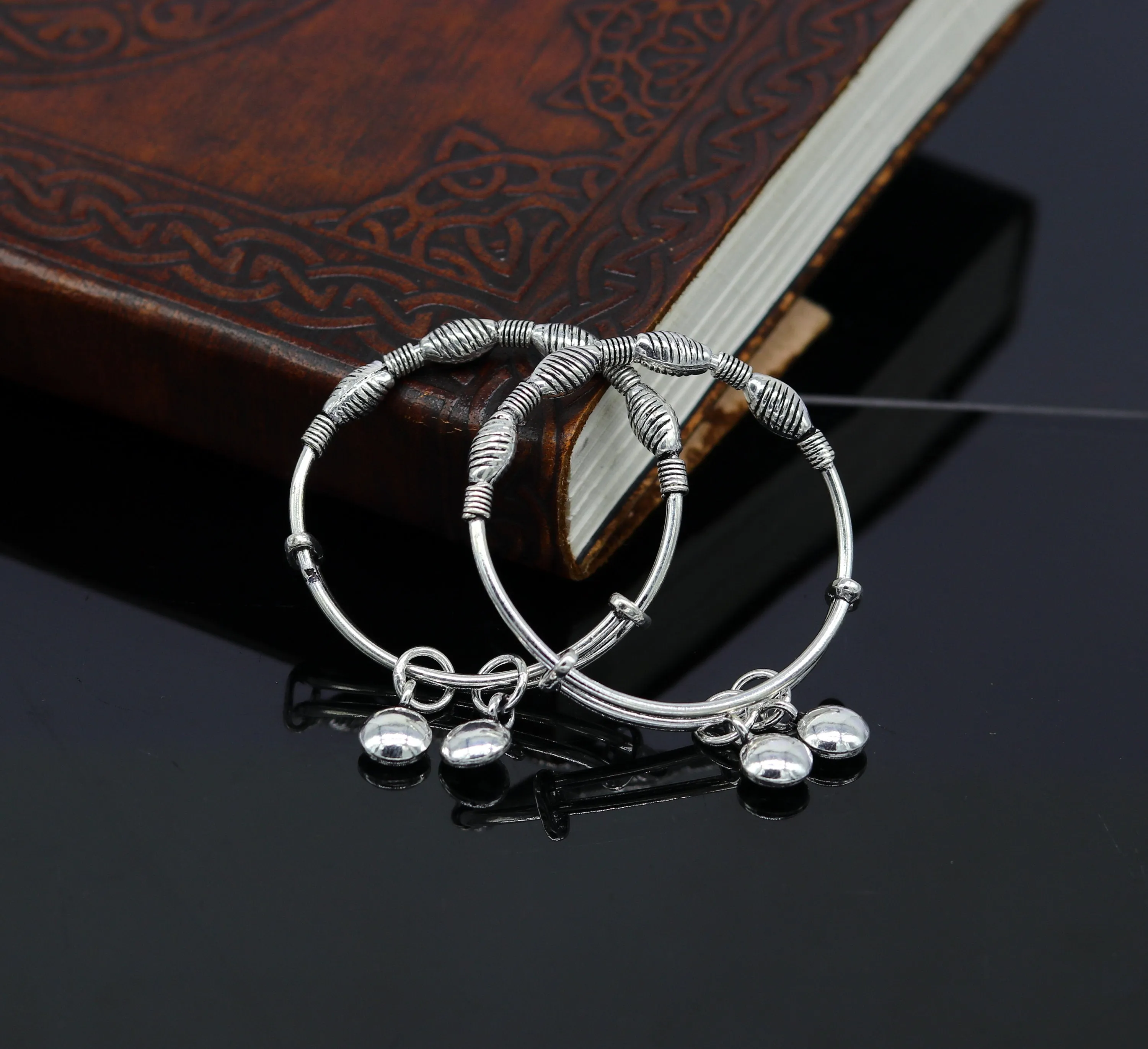 Top class Charming 925 sterling silver handmade stylish designer fancy baby adjustable bangles bracelet, excellent kids charm jewelry bbk77