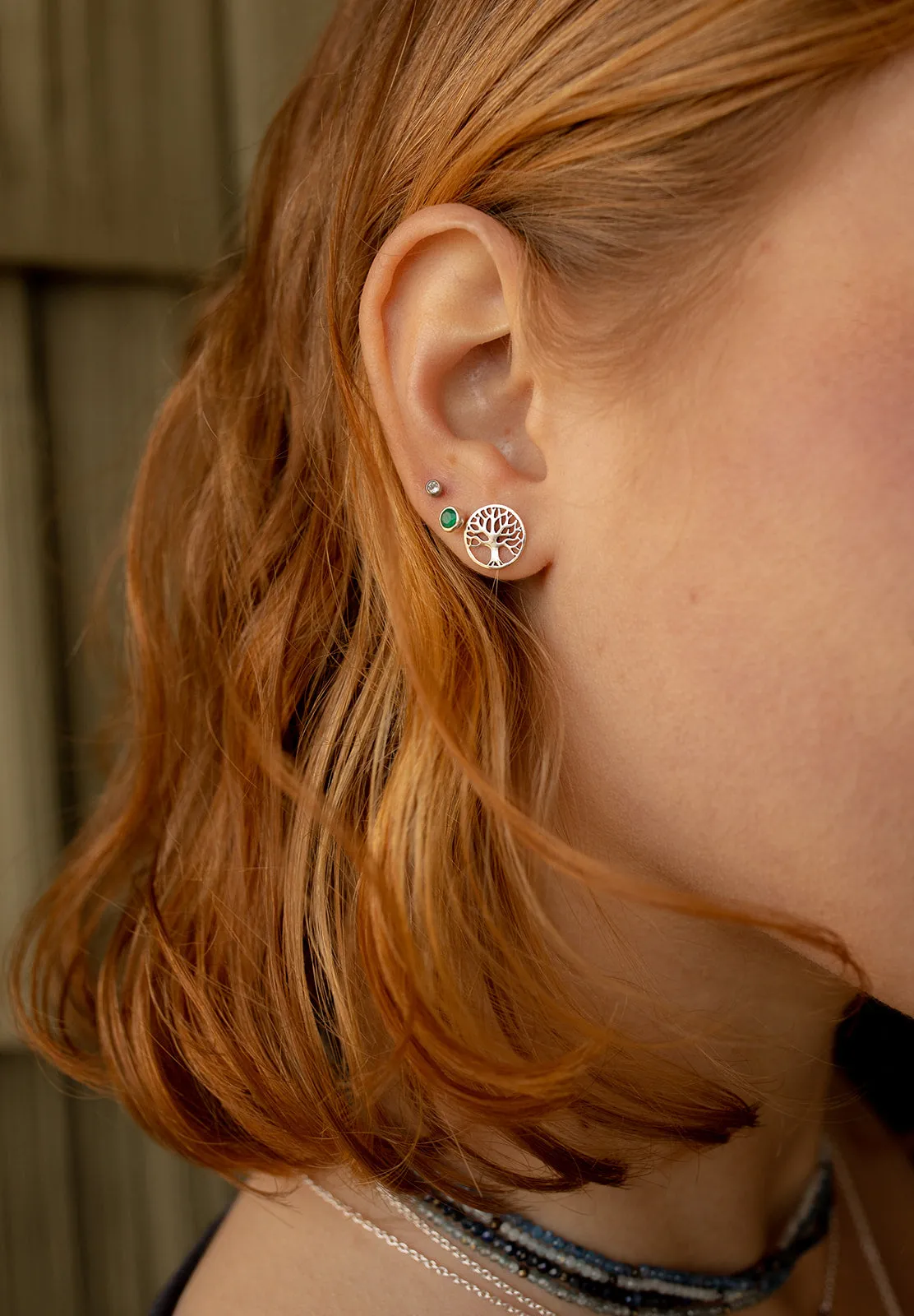 Tree of Life Studs in Sterling Silver