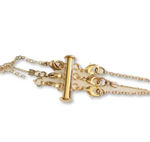 Triple Layering Gold Necklace Spacer Tube