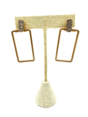 Troop Gold Rectangle Earrings