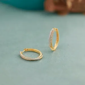 Two Row Medium Diamond Hoops