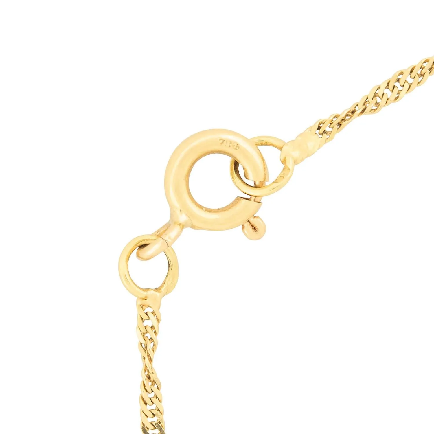 Vintage Egyptian 18k Enamel Charm Necklace
