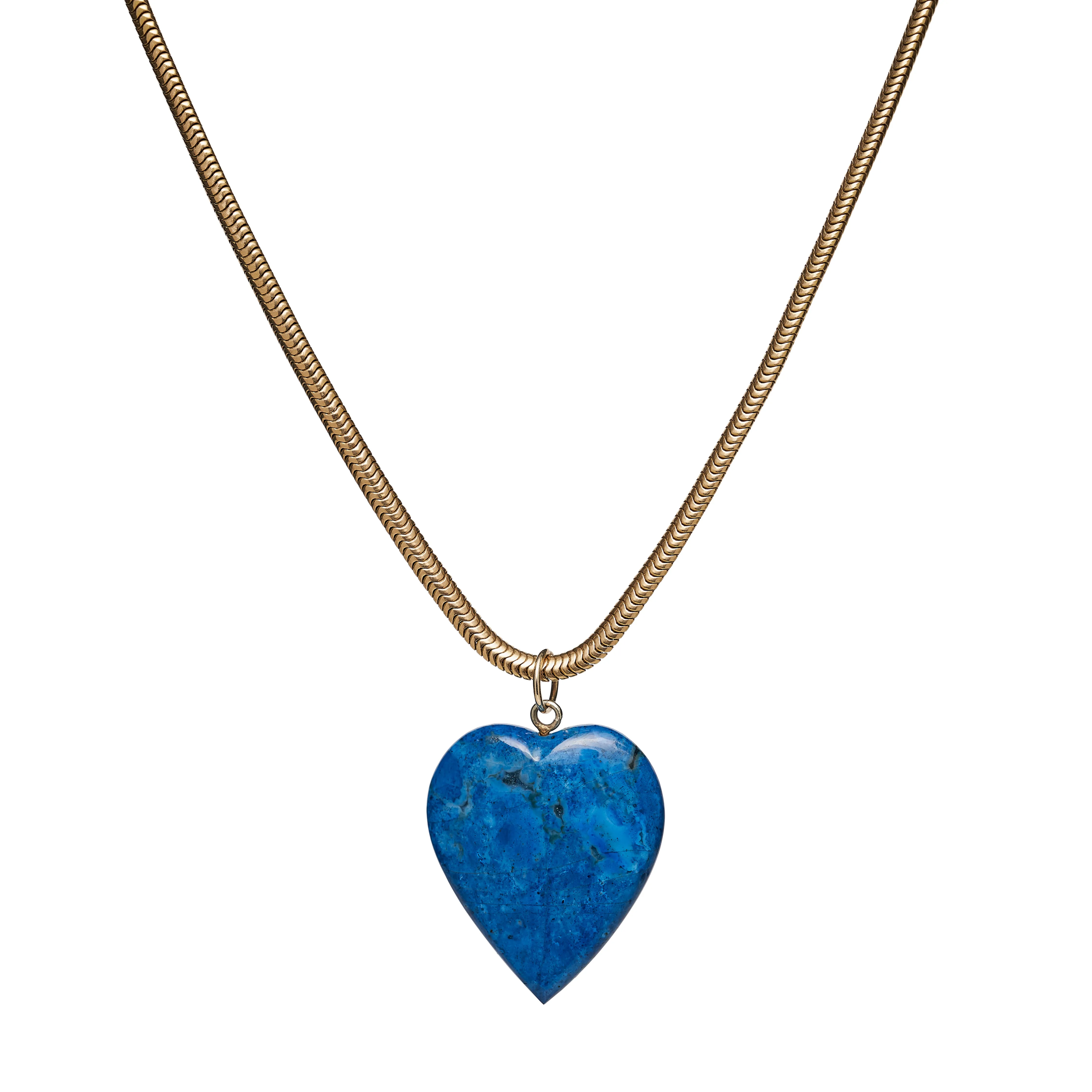 Vintage Mid-Century Sodalite Heart Pendant