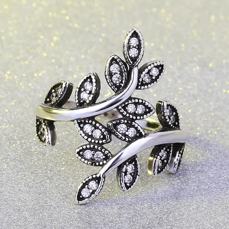 Vintage Tree of Life Black Rings