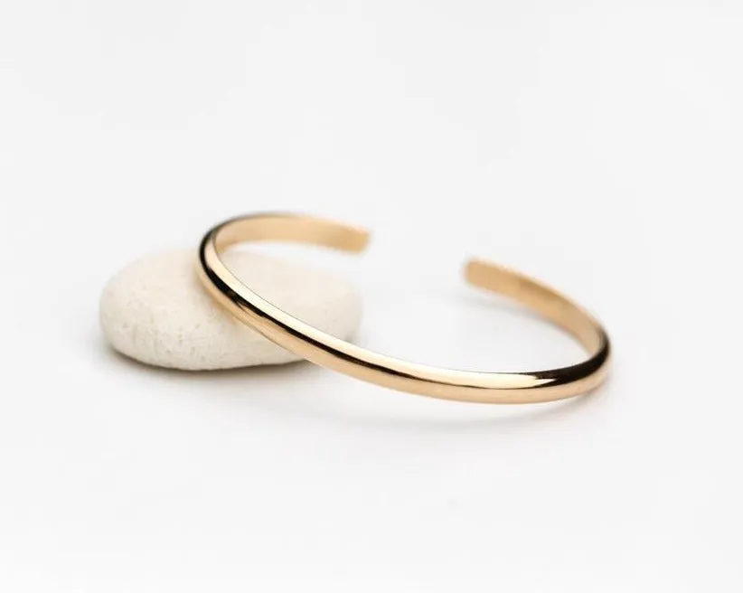 Wanderlust Gold Bangle Cuff Bracelet