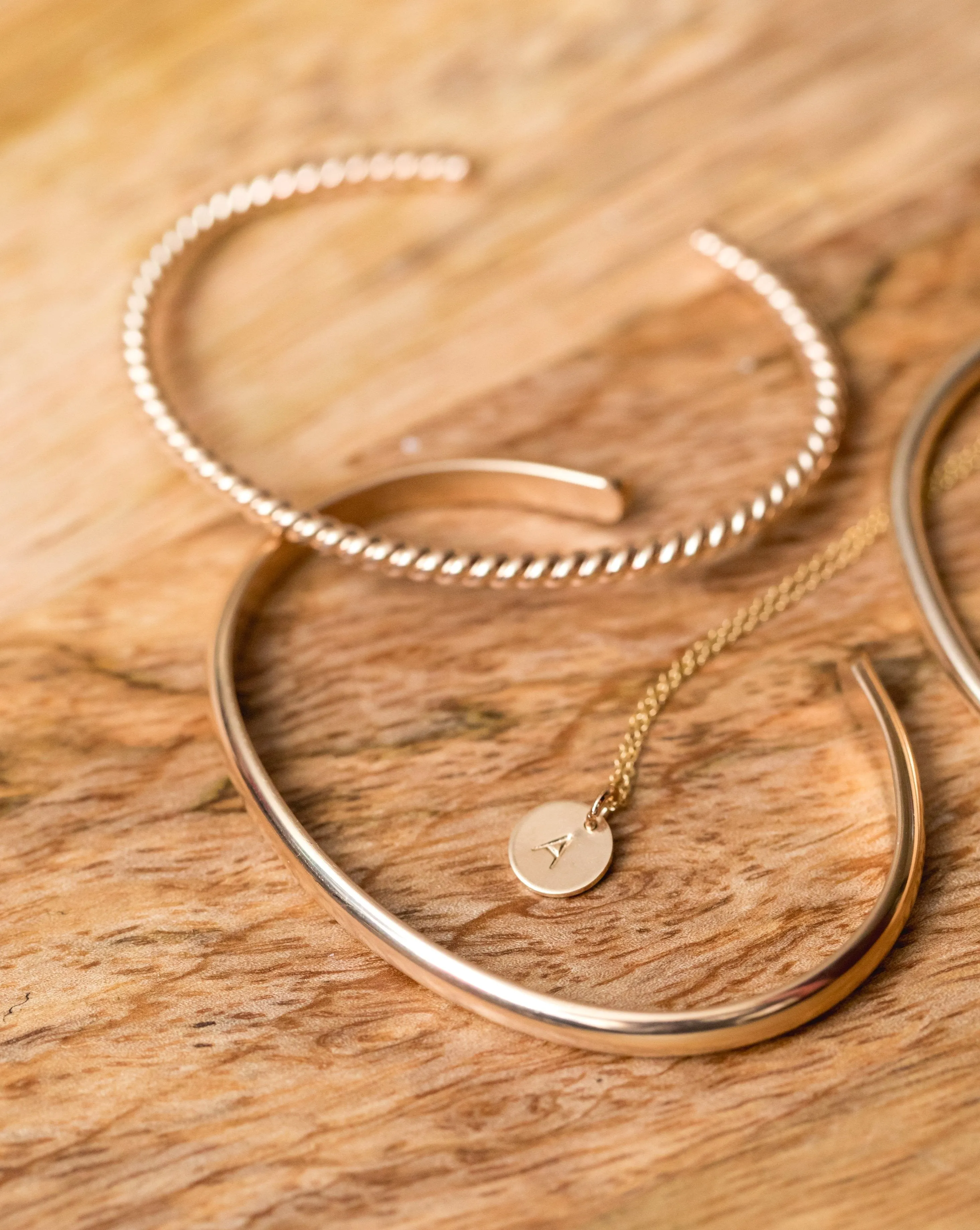 Wanderlust Gold Bangle Cuff Bracelet