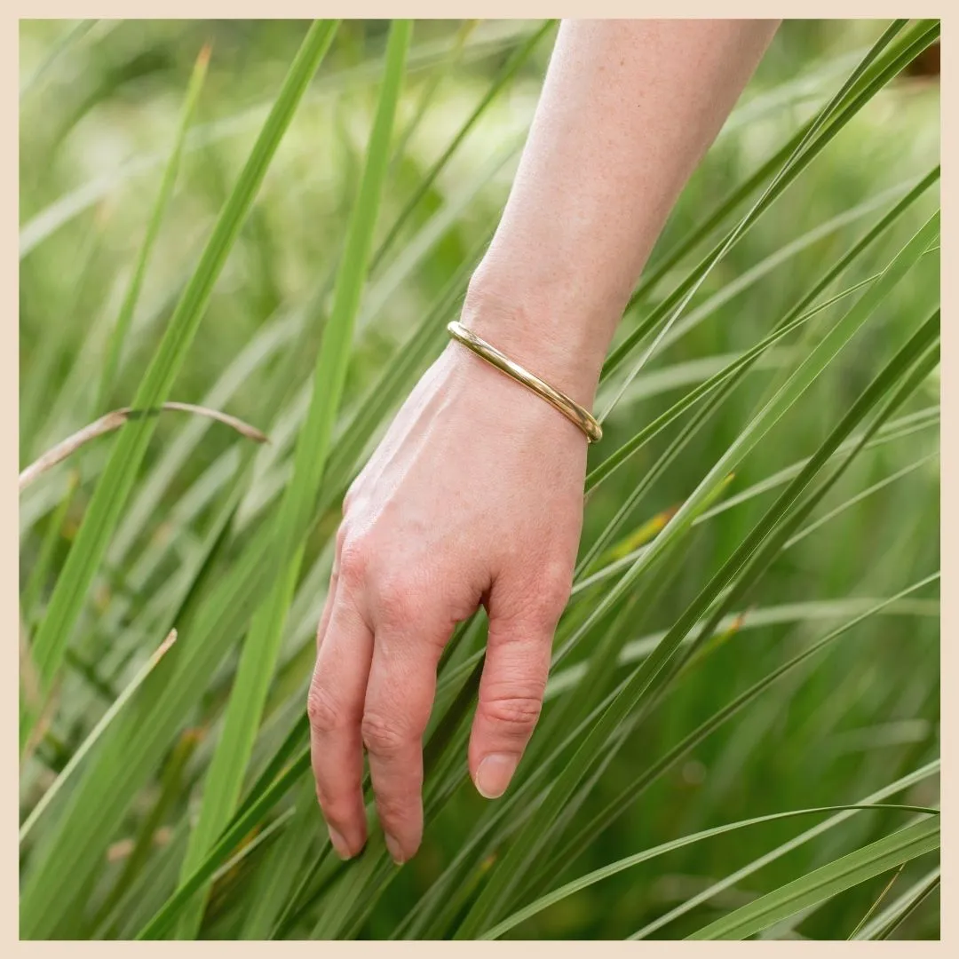 Wanderlust Gold Bangle Cuff Bracelet
