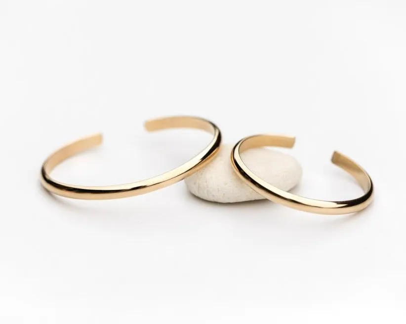 Wanderlust Gold Bangle Cuff Bracelet