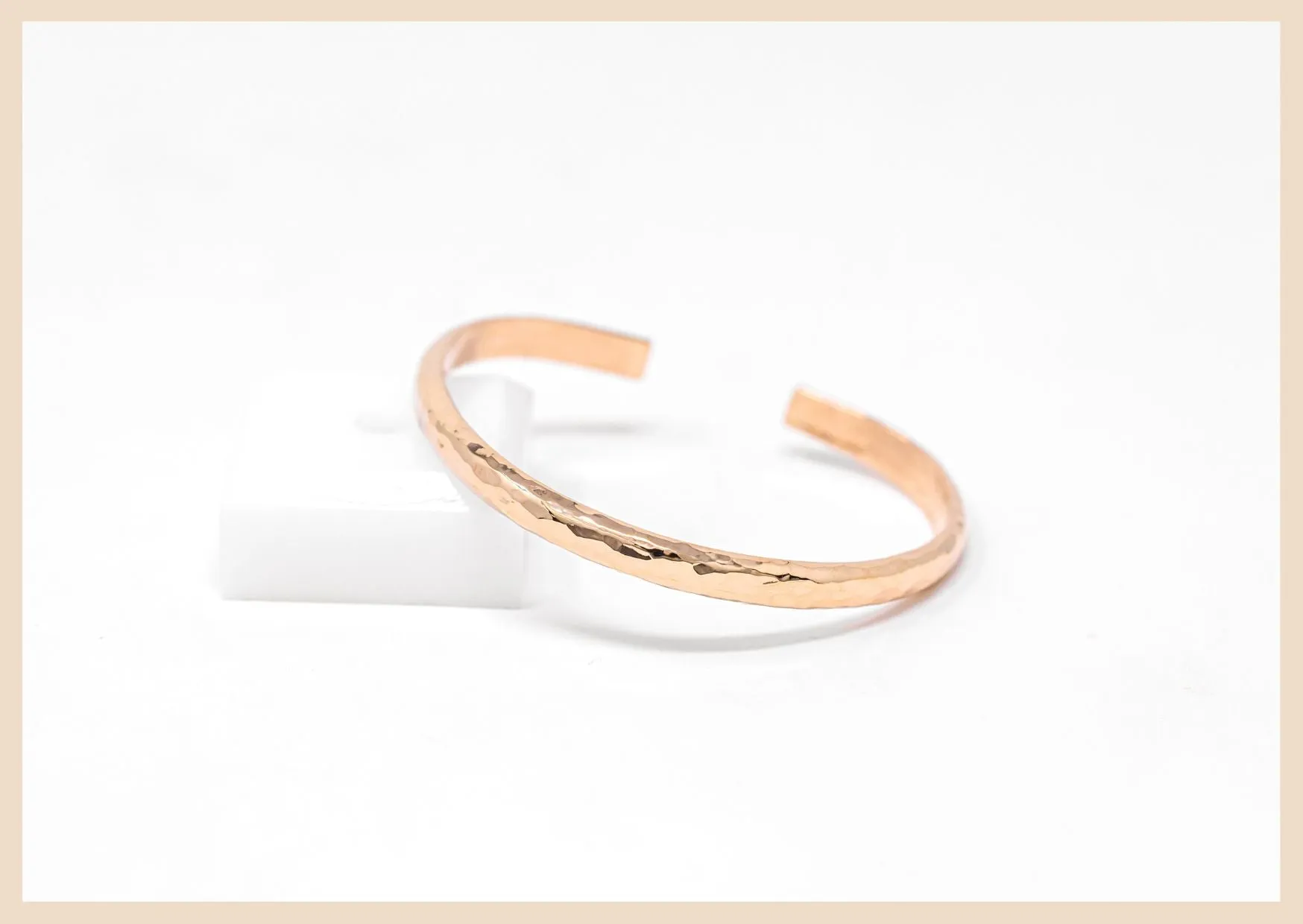 Wanderlust Hammered Gold Bangle Cuff Bracelet