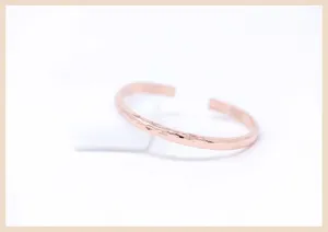 Wanderlust Hammered Rose Gold Bangle Cuff Bracelet