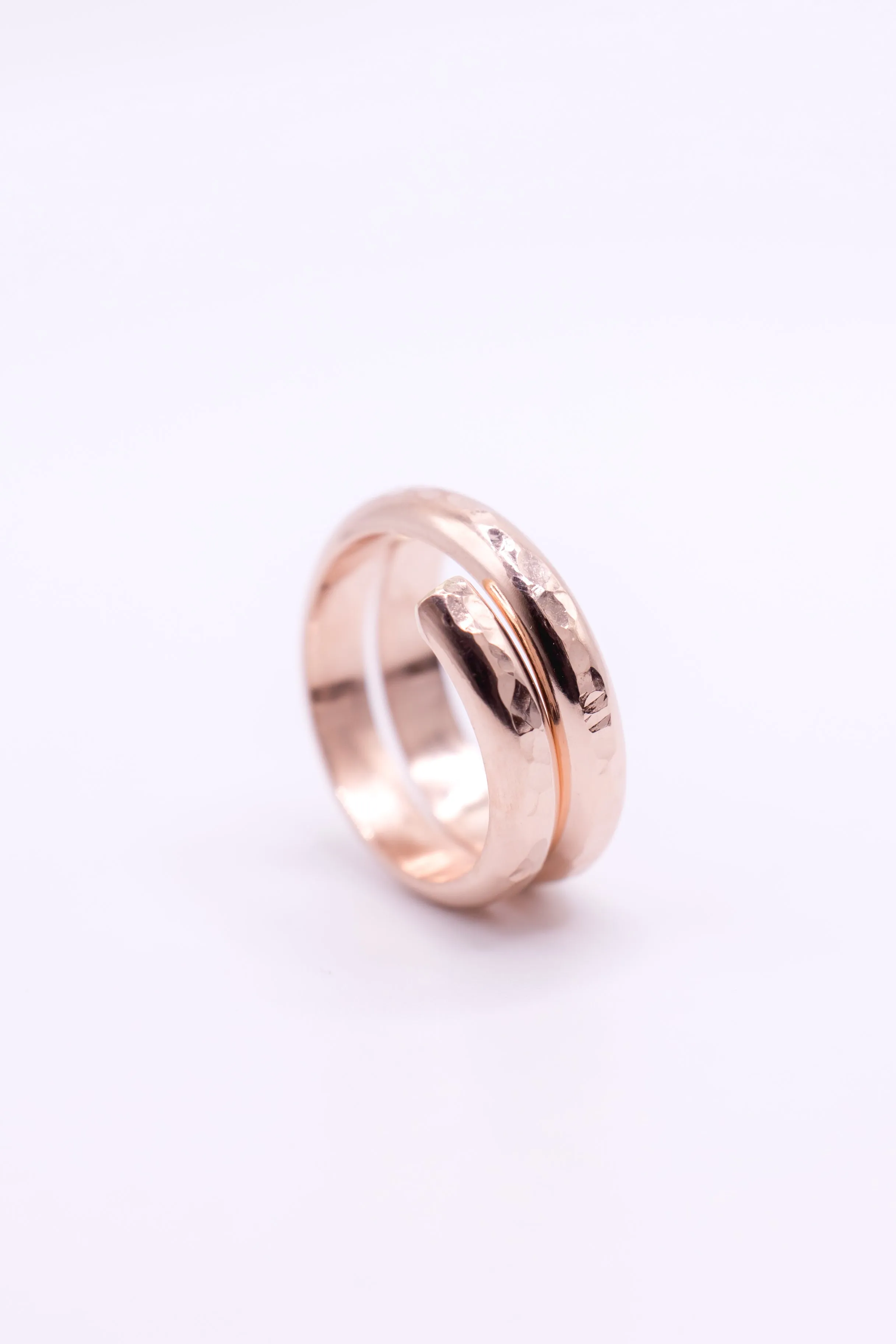 Wanderlust Hammered Rose Gold Ring