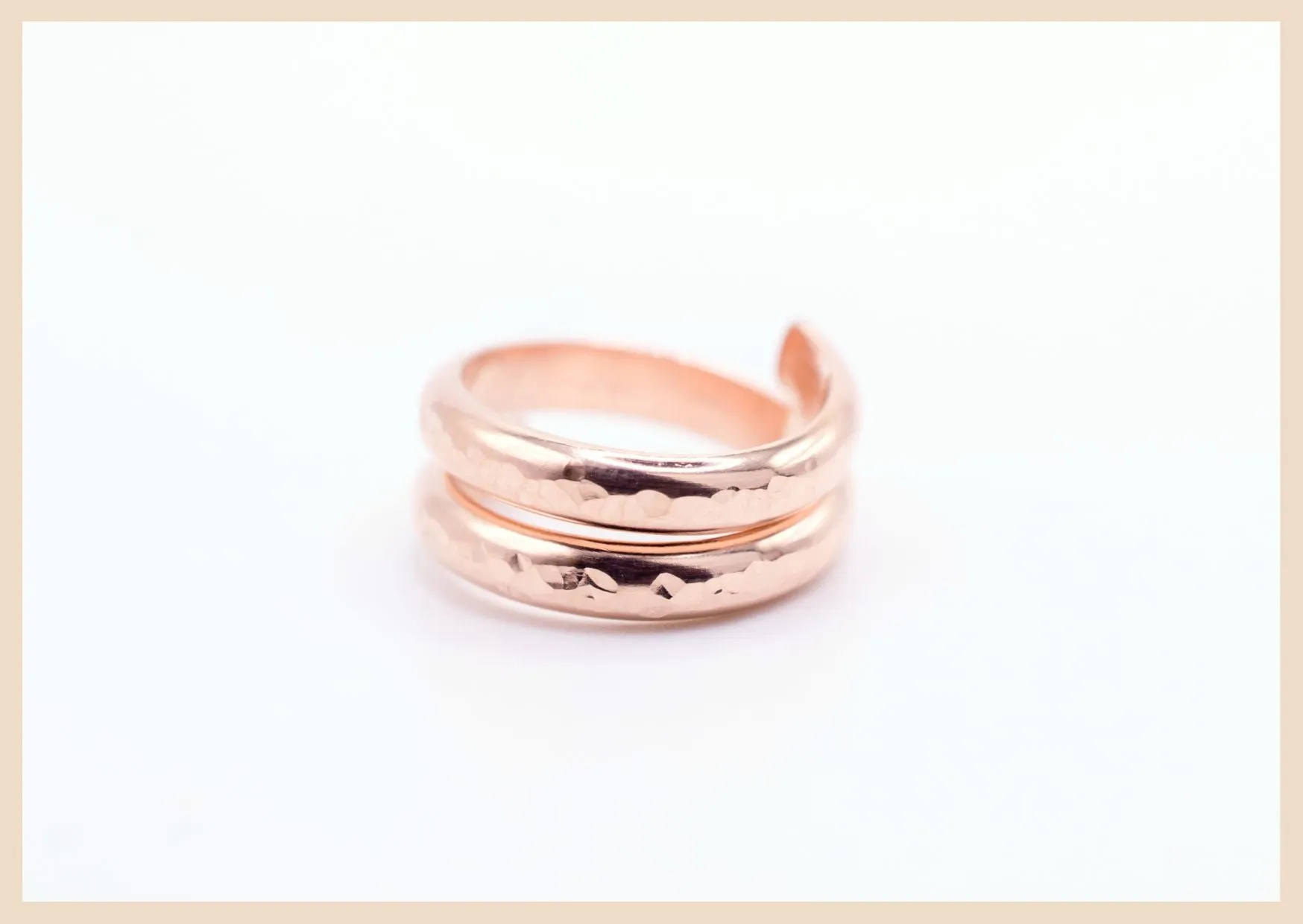 Wanderlust Hammered Rose Gold Ring