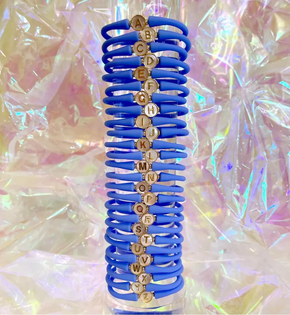 Waterproof Silicone La Tua Storia Letter Bracelet (Orange, Purple, Hydrangea, Red, Aqua, Navy)