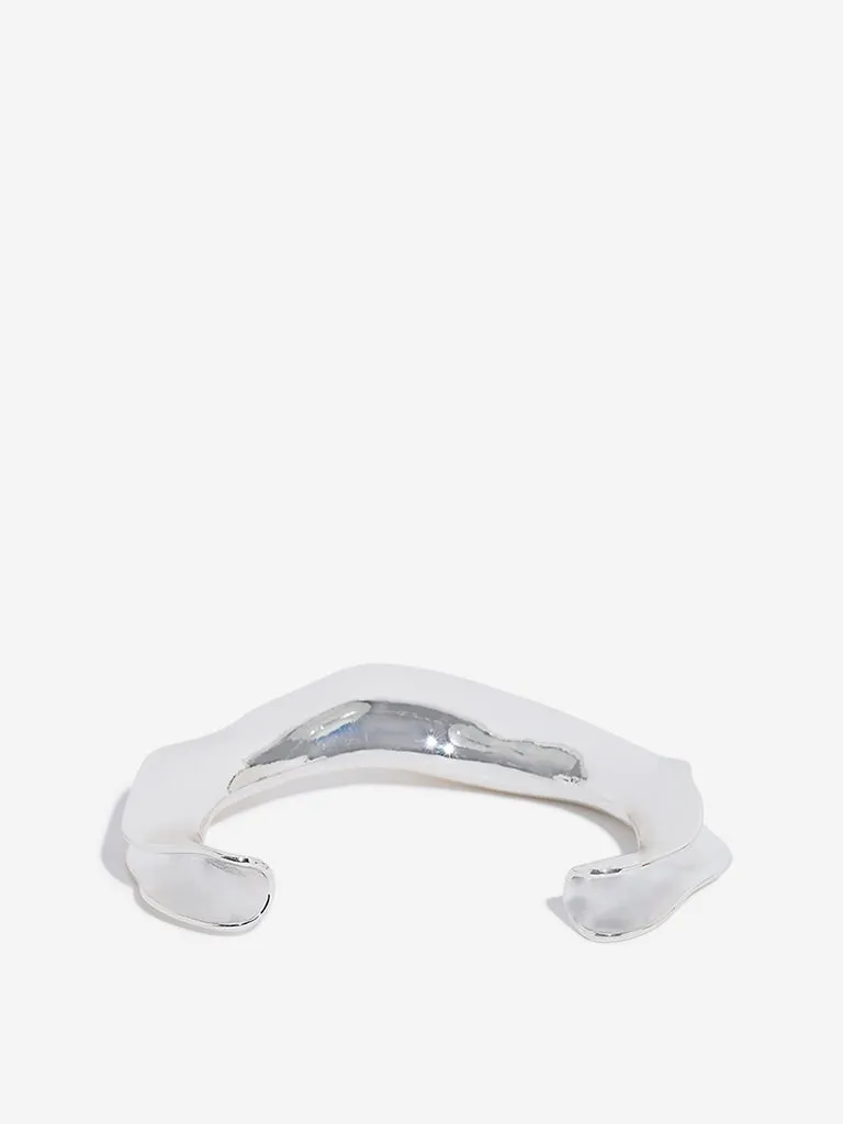 Westside Accessories Silver Molten Cuff Bracelets
