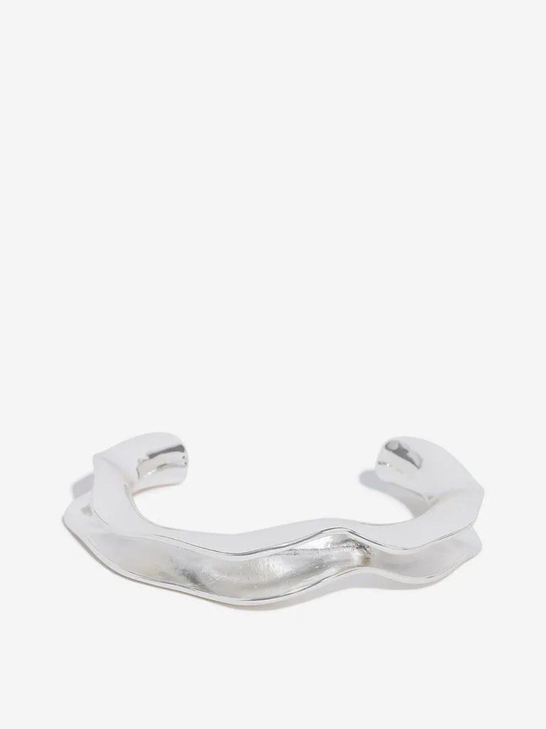 Westside Accessories Silver Molten Cuff Bracelets