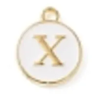 White Initial Letter Charms - Add On to Necklace