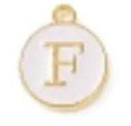 White Initial Letter Charms - Add On to Necklace