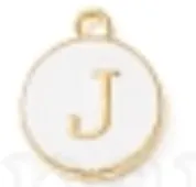 White Initial Letter Charms - Add On to Necklace