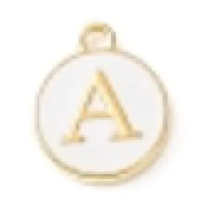White Initial Letter Charms - Add On to Necklace